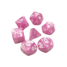 lot de 7 Dés – Rose nacré