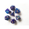 Lot de 7 dés – Fusion Bleu et violet sombre