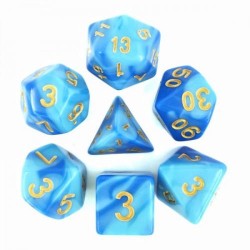 Lot de 7 dés – Fusion Bleu...